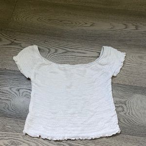 cute white off the shoulder top❤️‍🩹❤️‍🩹
